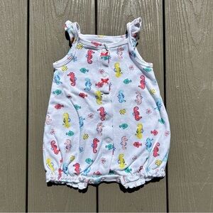 Carter's colorful seahorse bubble romper